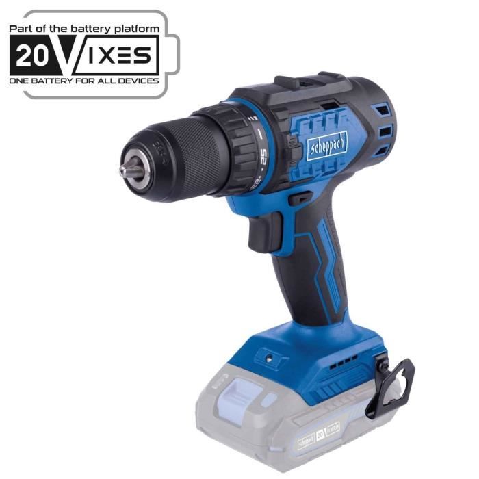 perceuse visseuse sans fil BC-DD60-X - brushless 60 Nm mandrin 13mm - SCHEPPACH 20V IXES - sans batterie ni chargeur