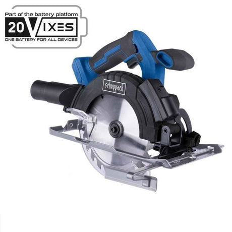 Scie circulaire sans fil C-HCS165-X - lame 165mm coupe max 53mm a 90° - SCHEPPACH 20V IXES - sans batterie ni chargeur