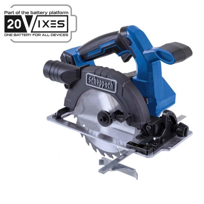 Scie circulaire sans fil BC-CS165-X - brushless lame 165mm coupe max 55mm a 90° - SCHEPPACH 20V IXES - sans batterie ni chargeur