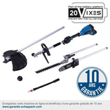 Débroussailleuse +taille-haies +coupe-bordures+élagueuse sans fil BC-MFH400-X -  - SCHEPPACH 20V IXES - sans batterie ni chargeur