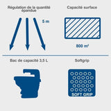 Epandeur sans fil C-GSP800-X - bac de 3,5L + capacitÈ de surface 800m2 - SCHEPPACH 20V IXES - sans batterie ni chargeur