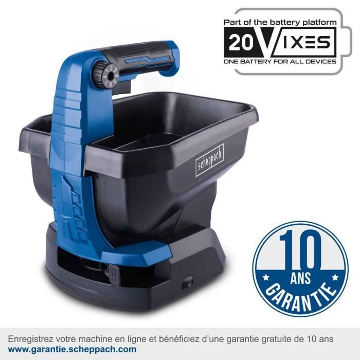 Epandeur sans fil C-GSP800-X - bac de 3,5L + capacité de surface 800m2 - SCHEPPACH 20V IXES - sans batterie ni chargeur