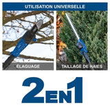 Elagueuse 18cm + Taille-haies 41cm  sans fil C-PHTS410-X - téléscopique - SCHEPPACH 20V IXES - sans batterie ni chargeur