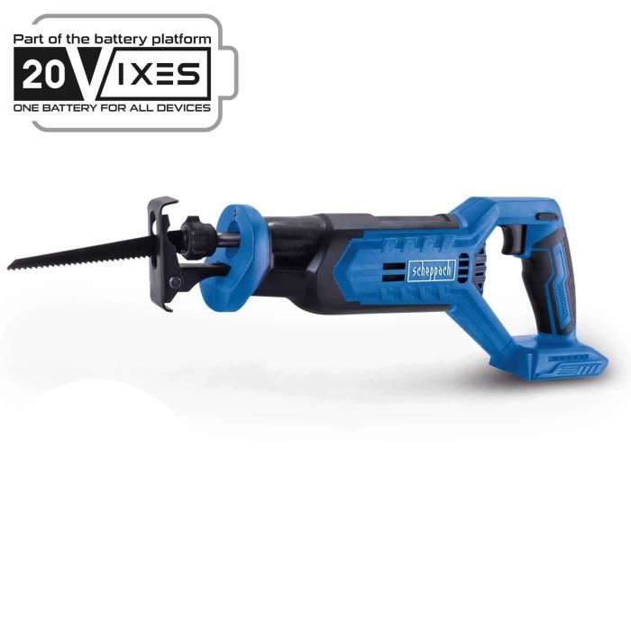 Scie sabre sans fil C-RS100-X - coupe max 115mm tous matériaux + 1 lame - SCHEPPACH 20V IXES - sans batterie ni chargeur