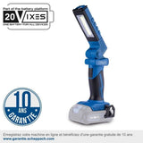Lampe sans fil C-WL20-X - 300lm max 6200K projecteur/torche - SCHEPPACH 20V IXES - sans batterie ni chargeur