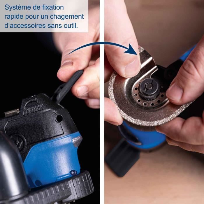 Outil multifonctions sans fil C-MT40-X - pour scier, couper, racler, poncer - SCHEPPACH - sans batterie ni chargeur