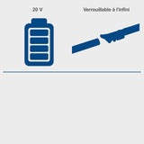 Outil multifonctions 2 en 1 sans fil SCHEPPACH C-PHTS410-X  - Set S  - Batterie 20 V 2,0 Ah IXES + chargeur