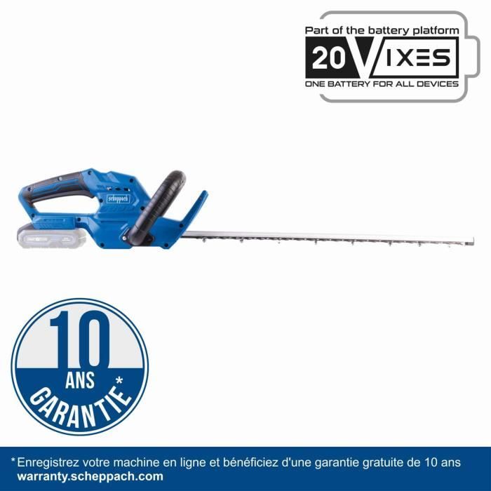 Taille-haie sans fil SCHEPPACH C-HT570-X - SET - 51 cm -  Batterie 20V 2,0 Ah IXES + chargeur
