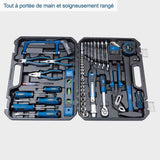Mallette a outils SCHEPPACH - WZK120 - 97 pieces - Outils en acier chrome vanadium - Mallette en plastique