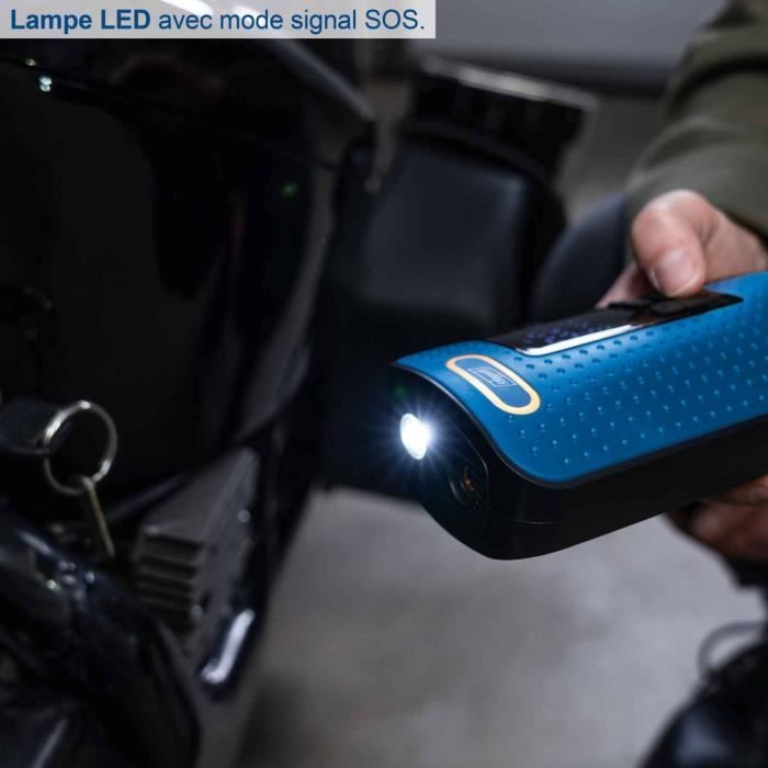 gonfleur electrique compresseur a air portatif sans fil 10,3 bars 150 psi convient pour velo voiture moto sport -AC10/8V - SCHEPPACH