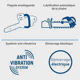 Tronçonneuse thermique a démarrage électrique PCS56E - 51cm - 56 CC - SCHEPPACH