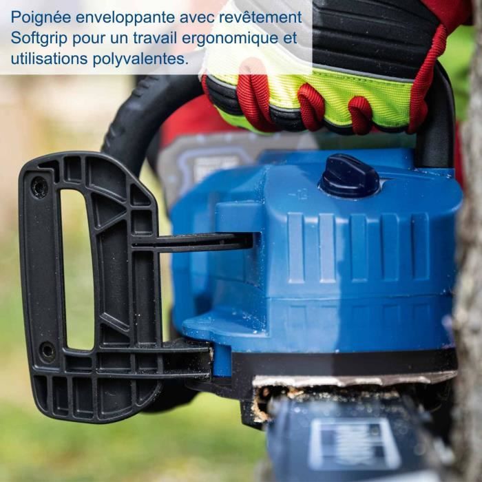 Pack tronçonneuse sans fil BC-CS355Duo-X - longueur de coupe 33,5cm - SCHEPPACH 20V IXES +2 batteries 4Ah + chargeur double 4.5A