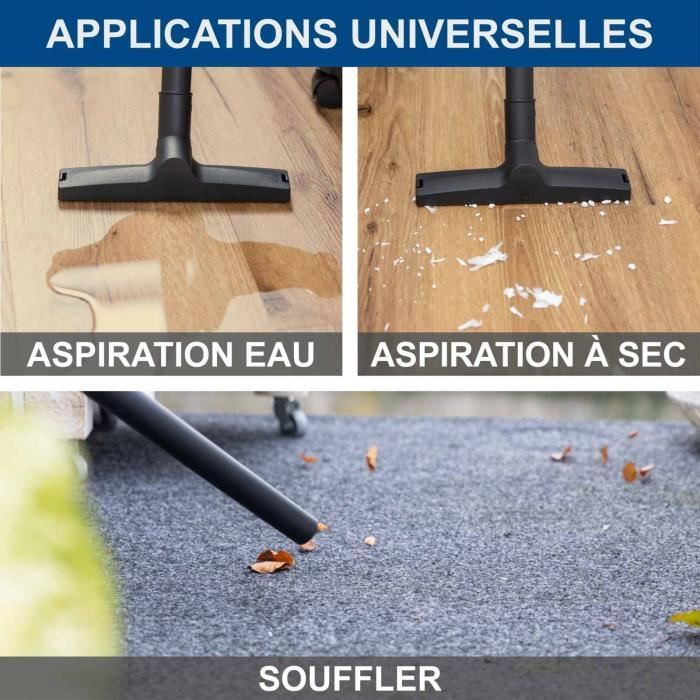 Aspirateur eau et poussiere VC16 - 1200 W - Cuve plastique 16L - SCHEPPACH