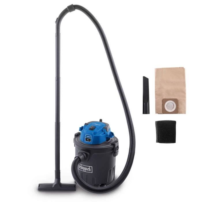 Aspirateur eau et poussiere VC16 - 1200 W - Cuve plastique 16L - SCHEPPACH