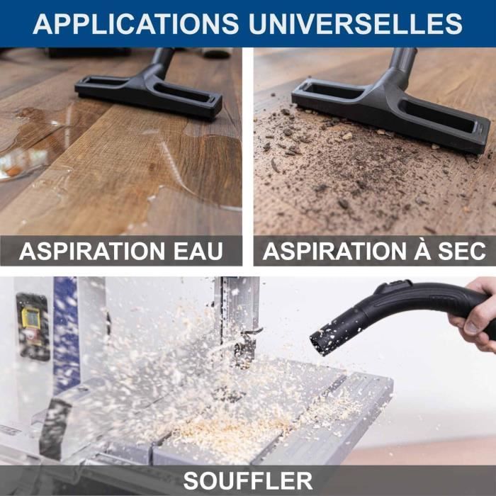 Aspirateur eau et poussiere VC50 - 1400 W - Cuve inox 50L - SCHEPPACH