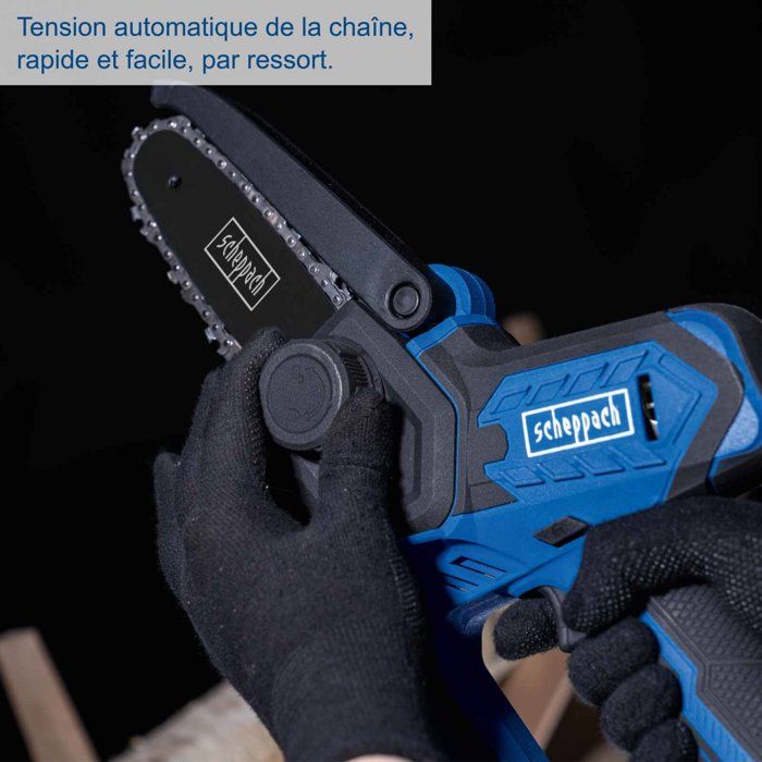 Scie de jardin sans fil SCHEPPACH C-PS100-X -  SET S  - 2 batteries 20V IXES 2 Ah + chargeur double