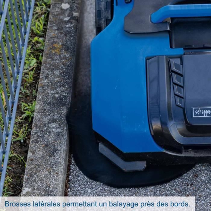 Balayeuse sans fil SCHEPPACH -  C-S610-X SET S - 20L - Largeur brosse 61 cm - Batterie 20V 1Ah IXES + chargeur