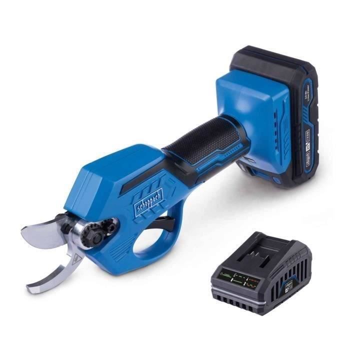 Sécateur sans fil  SCHEPPACH - BC-PRS28-X -  Coupe 28 mm - Batterie 20V 2Ah IXES + chargeur