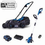 Pack tondeuse BC-MP320-X 32 cm + Coupe-bordures C-LT300-X  2 en 1 - SCHEPPACH 20V IXES + 2 batteries 4ah + chargeur