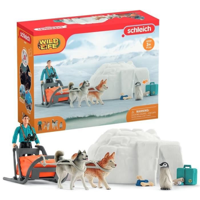 Coffret Expédition en Antarctique, figurines animaux sauvages, Schleich 42558 Wild Life, Pour enfant des 3 ans