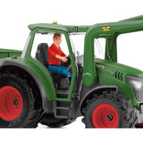 Tracteur et remorque, Coffre schleich avec 1 tracteur, 1 rremorque,  1 figurine humaine articulée, 1 figurine chien, pour enfants
