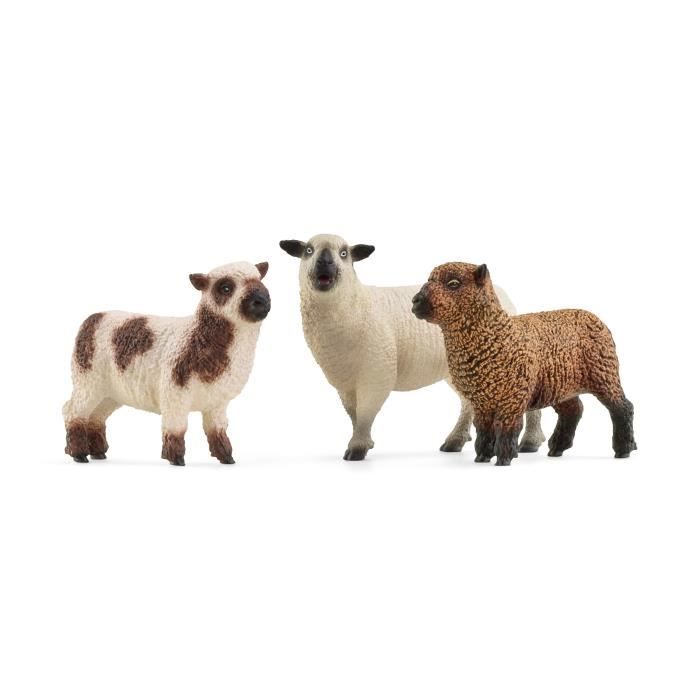 Figurine Trio de moutons, pour enfants des 3 ans,  5 x 19 x 11 cm - schleich 42660 FARM WORLD