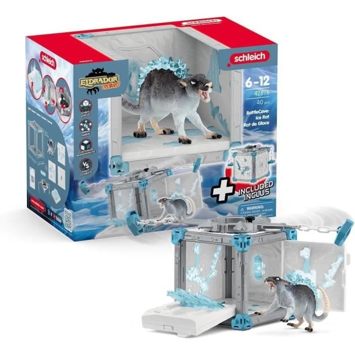 BattleCave Rat de Glace, Extension de l'arene, SCHLEICH 42676 Eldrador Creatures, des 7 ans