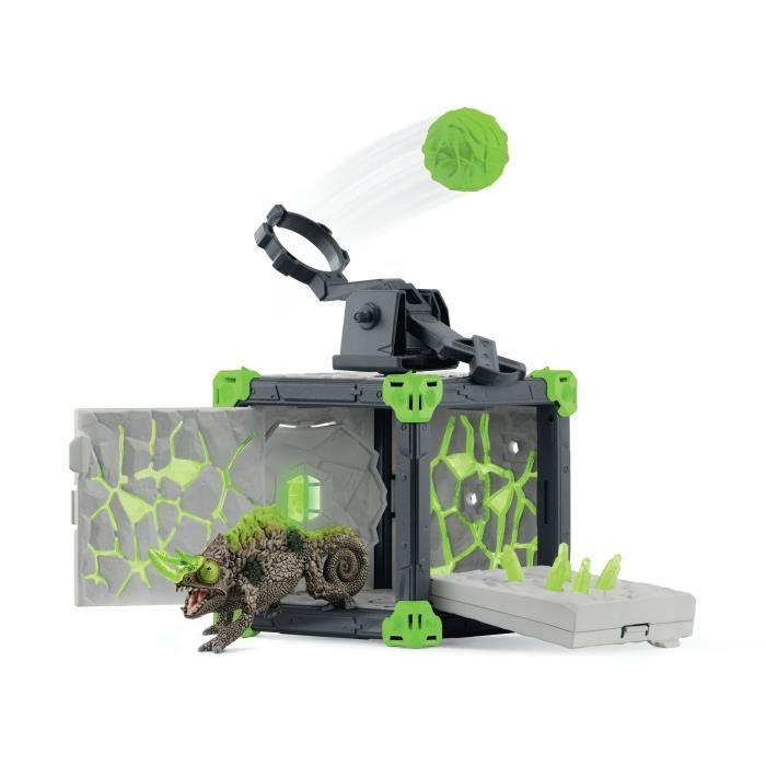 BattleCave Caméléon de Pierre, Extension de l'arene, SCHLEICH 42677 Eldrador Creatures, des 7 ans