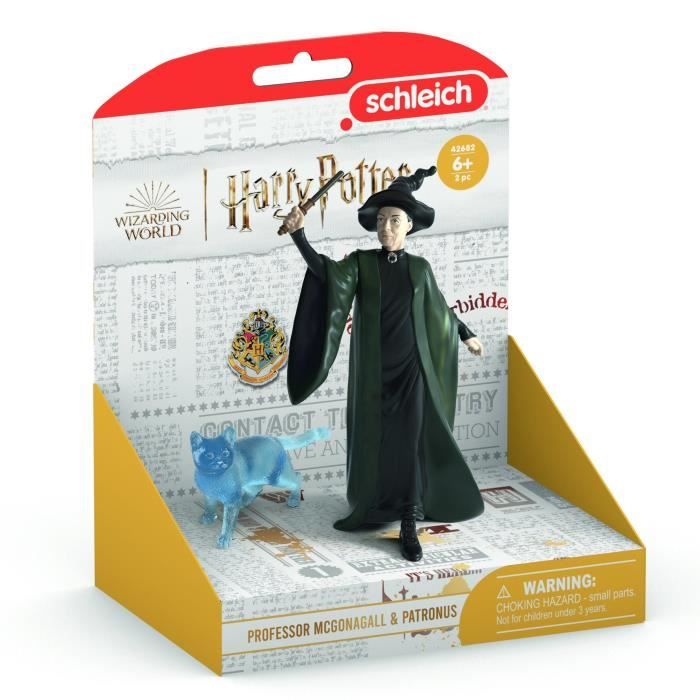 Figurines Professeur McGonagall et son Patronus, Schleich 42682 Harry Potter, Pour enfant des 6 ans