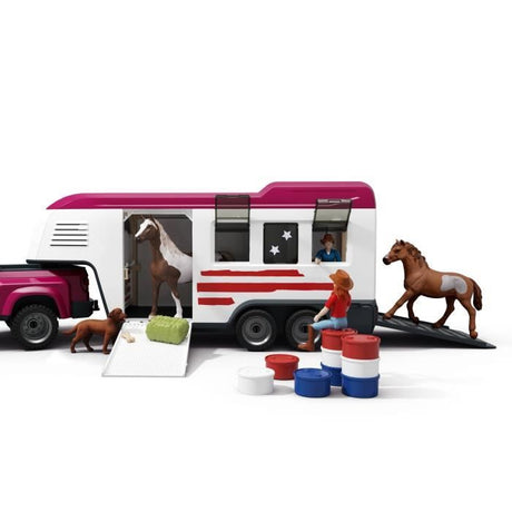 Coffret Pick-up et sa grande remorque équestre, Schleich 42705 Gamme Horse Club