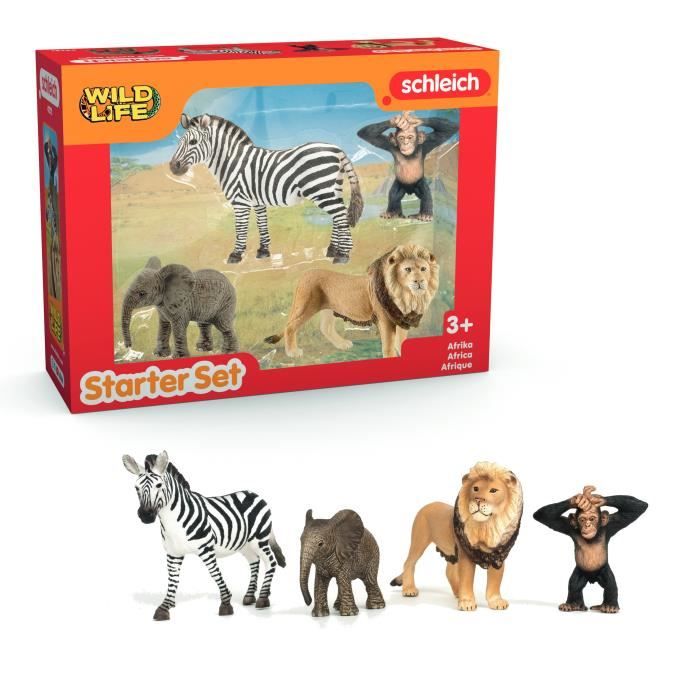 Mes Premiers Animaux d'Afrique, Figurines d'animaux, SCHLEICH 42721 Wild Life, des 5 ans