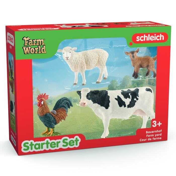 Figurines Mes Premiers Animaux de la Ferme, Coffret de 4 animaux, SCHLEICH 42729 Farm World, des 5 ans