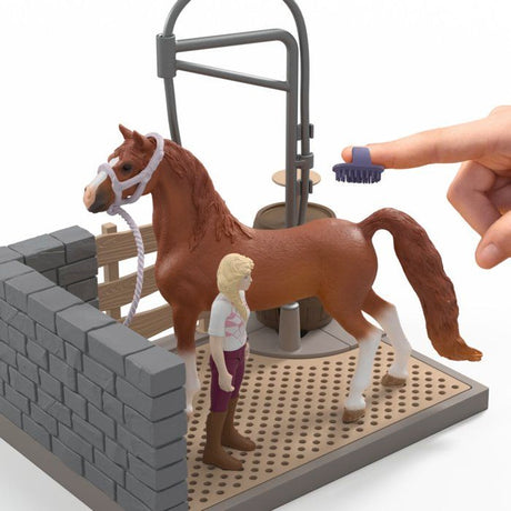 Coffret Aire de Lavage de Sofia, Schleich 42792 Horse Club, 26 pieces, Figurine mobile & accessoires, Jouet équestre, des 5 ans