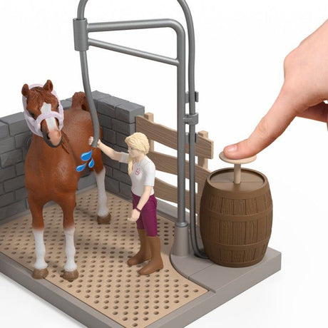 Coffret Aire de Lavage de Sofia, Schleich 42792 Horse Club, 26 pieces, Figurine mobile & accessoires, Jouet équestre, des 5 ans