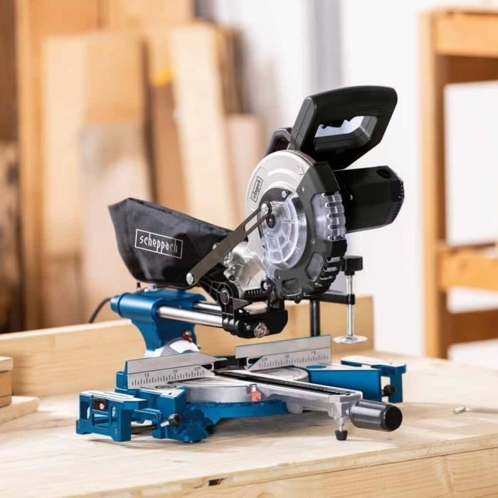 Scie a onglet radiale - SCHEPPACH - HM 185 - 1400 W - Lame Ř 185 mm - Bois