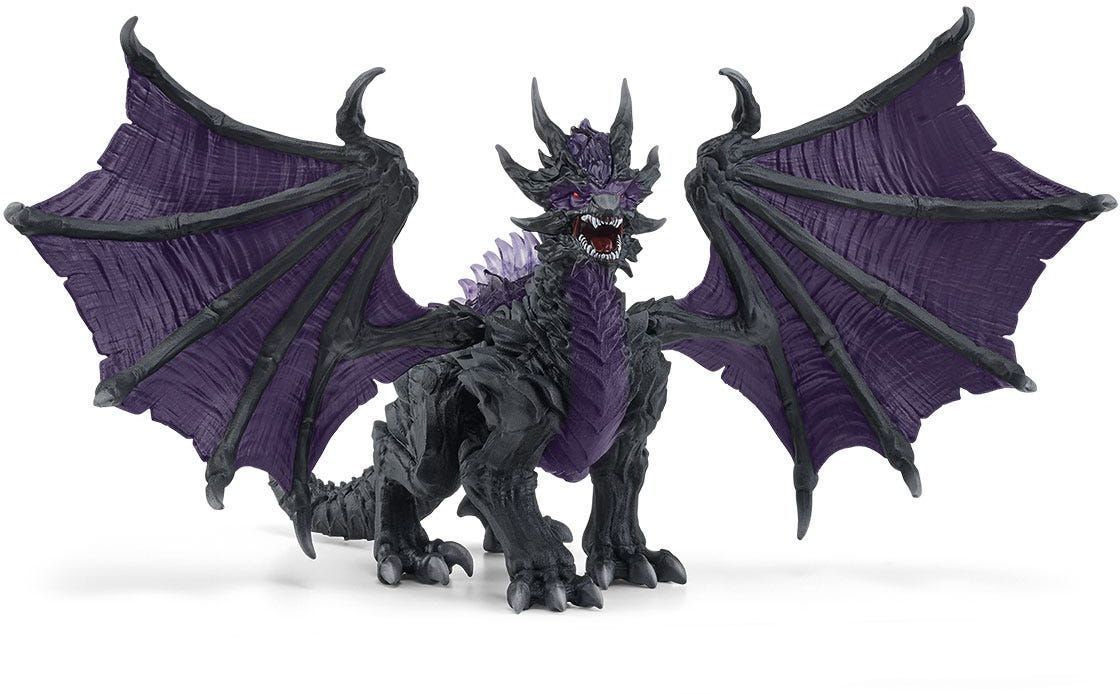 Figurine Dragon des Ténebres, jouet ultra-réaliste et durable avec ailes mobiles, Schleich 70152 Eldrador Creature, des 7 ans