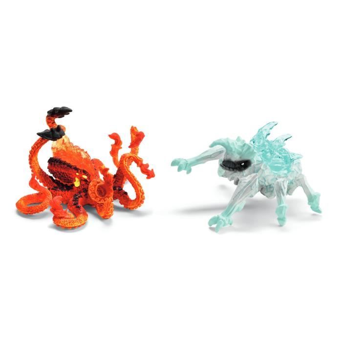 Figurines Duo Pieuvre de Lave vs Insecte de Glace, SCHLEICH 70826 Eldrador Creatures, Pour enfant des 6 ans