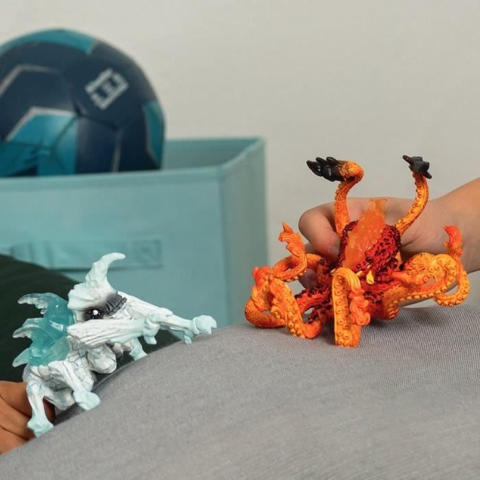Figurines Duo Pieuvre de Lave vs Insecte de Glace, SCHLEICH 70826 Eldrador Creatures, Pour enfant des 6 ans