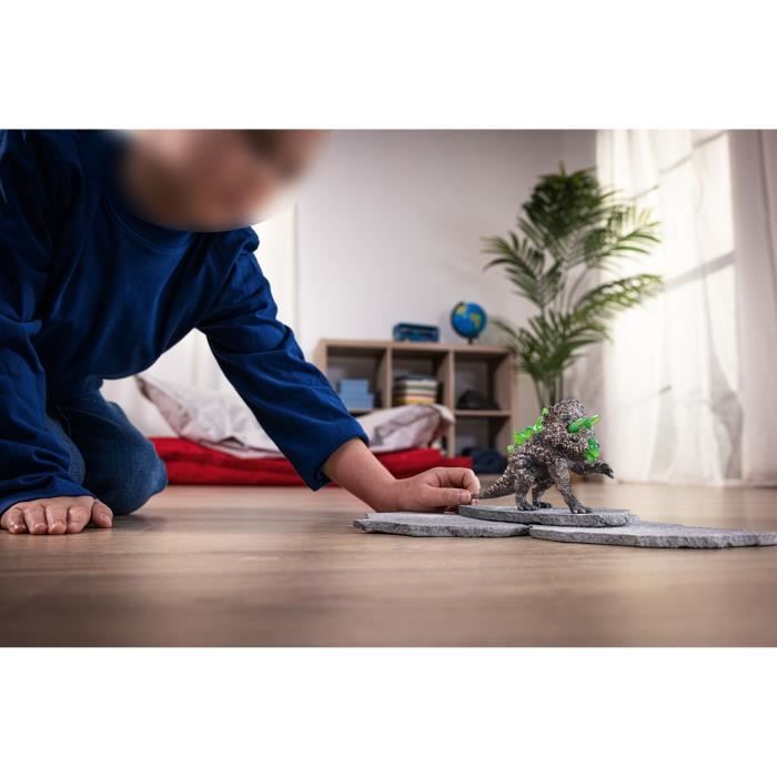 Figurine Tricératops de Pierre, SCHLEICH 70828 Eldrador, Des 4 ans