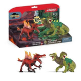 Figurine Saurien de feu vs Lézard de la jungle, Schleich 70834 Gamme Eldrador Creatures