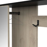 Vestiaire d'entrée - Chene Kronberg / Noir - L108,4 x P33,9 x H183,8 cm - SCHUSTER