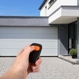 Télécommande 2 canaux - SCS SENTINEL - SimplyControl - Orange, portée 40m, fréquence 433.92 MHz, pile lithium CR2032 incluse