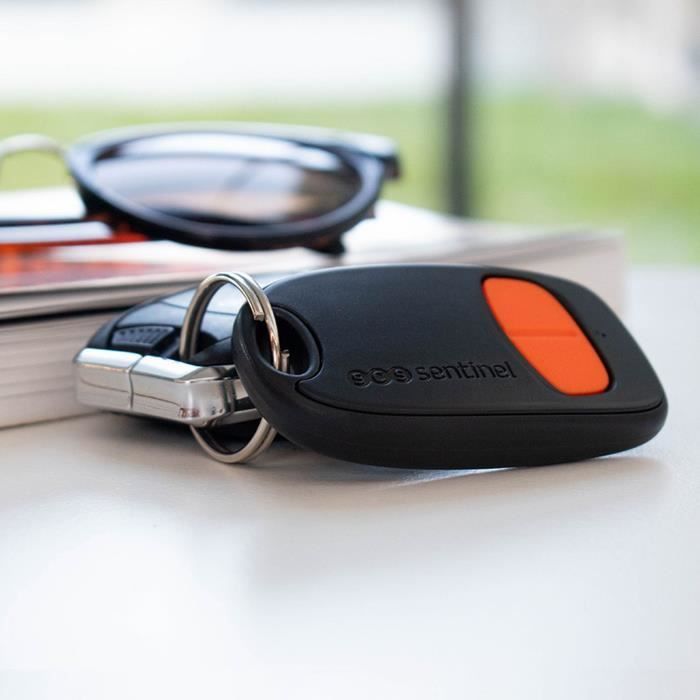 Télécommande 2 canaux - SCS SENTINEL - SimplyControl - Orange, portée 40m, fréquence 433.92 MHz, pile lithium CR2032 incluse