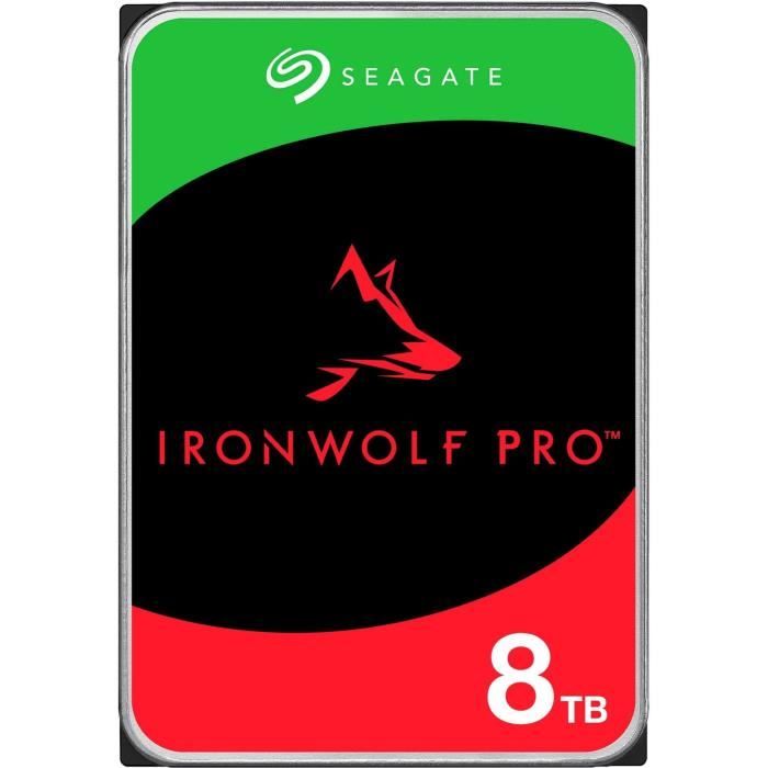 Disque dur interne - SEAGATE - IRONWOLF PRO 8To - SATA 6 Gbits/s - 7200RPM