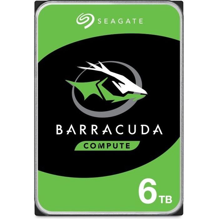 SEAGATE - Disque dur Interne HDD - BarraCuda - 6To - 5 400 tr/min - 3.5