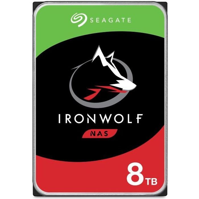 SEAGATE TECHNOLOGY - IronWolf - Disque dur interne - 8To - Pour NAS IronWolf