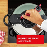 SEB Cocotte-Minute inox 6L, Autocuiseur, Induction, SÈcuritÈ 5 points, FabriquÈ en France, ClipsoMinut' Easy P4620724