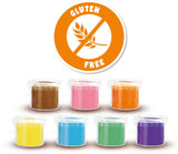 Kit de pâte a modeler géant écologique (7x90 g avec outils) - SES CREATIVE - Dough - Fabriqué aux Pays-Bas - Rouleau bois - Age : 2+