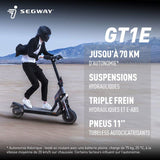 Trottinette électrique - SEGWAY - GT1E - 500 W - 11 - Autonomie jusqu'a 70 km - Clignotants - Feux