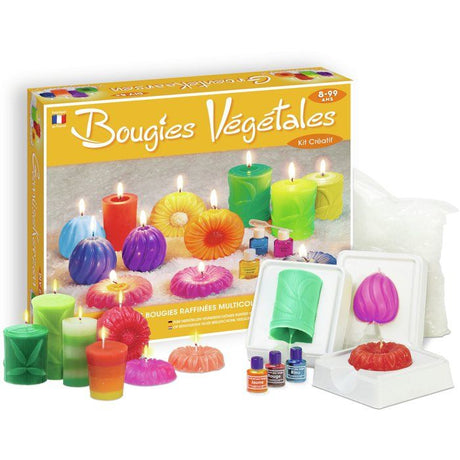 Kit creatif Bougie - SENTOSPHERE - DIY Bougies Végétales - Cire 100% naturelle - Activité créative - Des 14 ans
